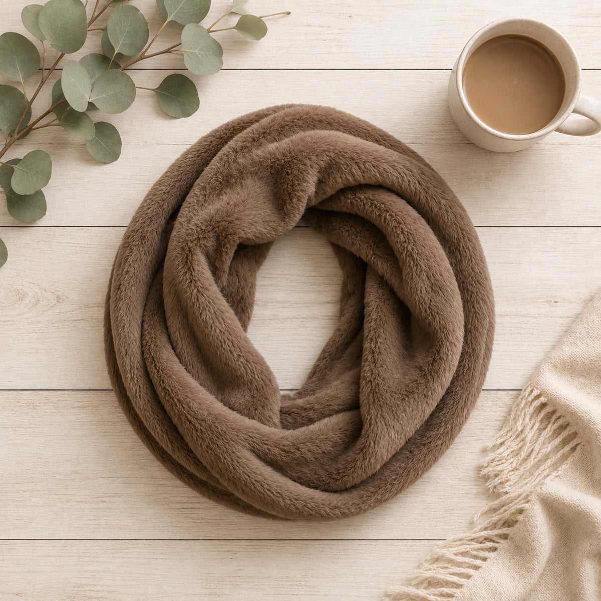 Cuddle Minky Infinity Scarf – Soft Handmade Scarf for Fall & Winter