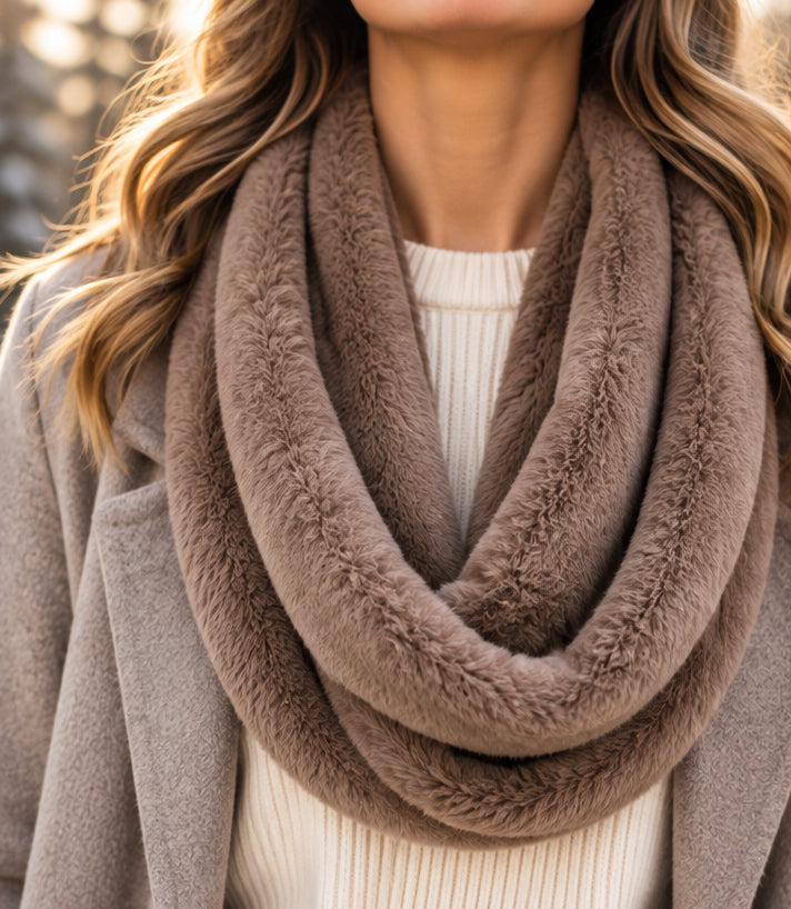 Cuddle Minky Infinity Scarf – Soft Handmade Scarf for Fall & Winter