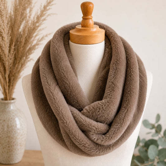 Cuddle Minky Infinity Scarf – Soft Handmade Scarf for Fall & Winter