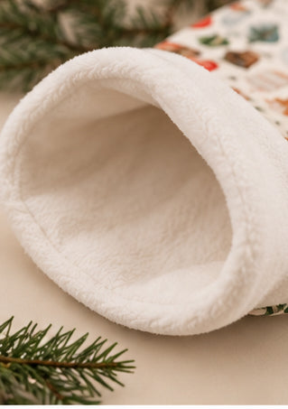Winter Cottage Christmas Stocking – Handmade Holiday Stocking