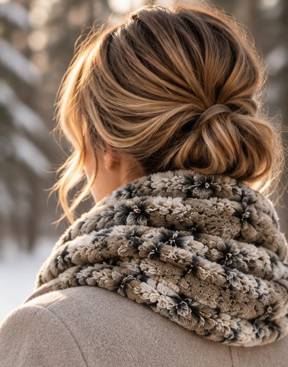 Wild Rabbit Minky Infinity Scarf – Soft Handmade Scarf for Fall & Winter